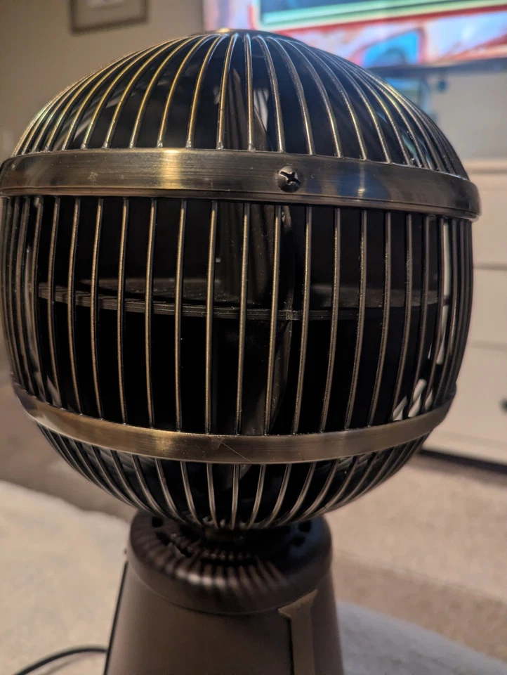 Fanimation Fargo Fan Desktop Table Bronze Round Ball 360 Globe Vintage FP3320 - Image 2 of 4