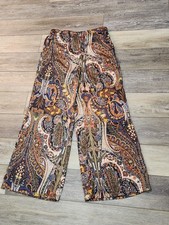 Three Dots Wide-Leg Paisley boho Print Pants ...