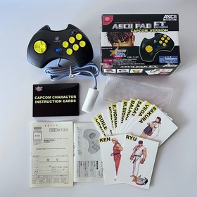 SEGA Dreamcast ASCII PAD FT Special CAPCOM ASC-1301M Black Complete Box Unused