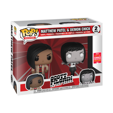 Funko Pop! Scott Pilgrim Matthew Patel Demon Chick paquete de 2 convenciones de verano 2018