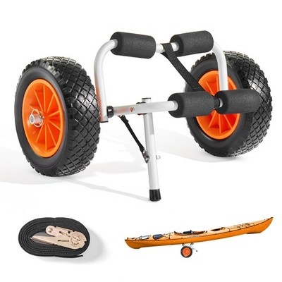 Uimoso Kayak Cart Carrier Foldable 200 lbs Capacity W/ 10'' Durable Rubber Tires