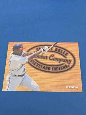 1996 Fleer Lumber Company #1 Albert Belle Cleveland Indians BASEBALL Card 7L
