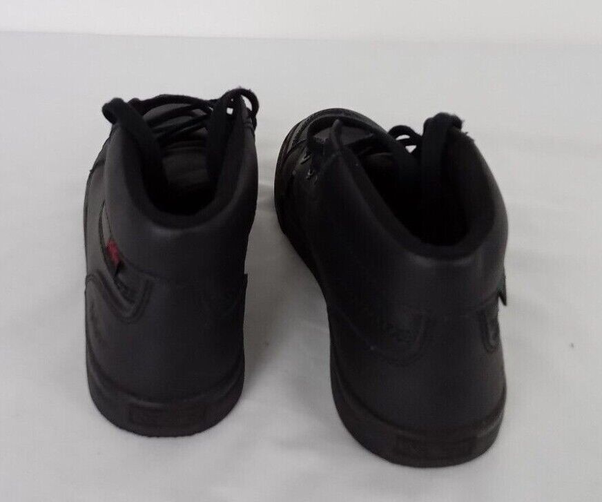 Boys Kickers High Top Boot Black Leather Upper Pull On Lace Up F2 | eBay