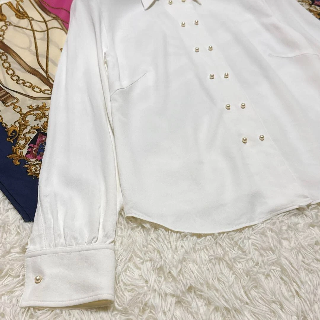 CELINE Blusa Abito Camicia 40 Avorio Donna