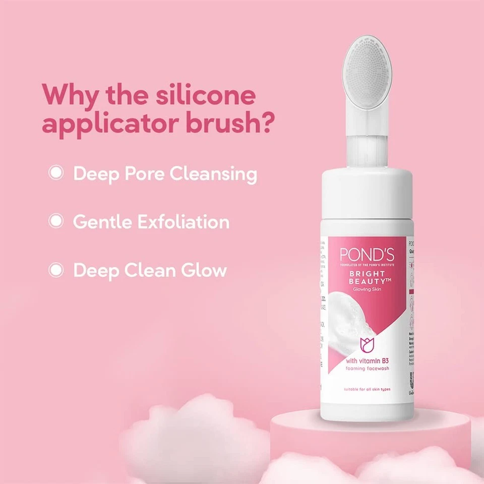 POND's Bright Beauty Foaming Facial Cleansing Brush Facewash 150 Ml - Image 4 of 4