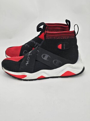 CHAMPIONS CP100231Y RED/BLACK RALLY CROSSOVER BOYS GS SNEAKERS SIZE US 4.5Y