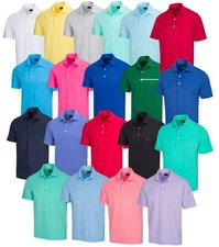 Greg Norman Freedom Micro Pique Stretch Polo Mens Golf Shirt - New 2024