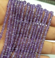 AAA Natural Pink Amethyst Faceted Rondelle Beads 4-5mm 5 Strands 13 Inch