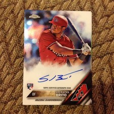 SOCRATES BRITO #RA-SOB Diamondbacks RC Auto 2016 TOPPS CHROME (on card Auto)