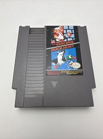 NES Console 2 Controllers - Zapper & Mario Bros./Duck Hunt Tested No Power Cord