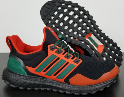 ADIDAS ULTRABOOST 1.0 MIAMI HURRICANES RUNNING SHOES BLACK RARE