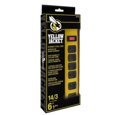 6 Ft. 6-Outlet Metal Heavy-Duty Power Strip with On/Off Switch