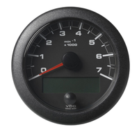 "Vdo Oceanlink 7000 Rpm 3 3/8 \" (85Mm) Tachometer 12/24V Schwarz"