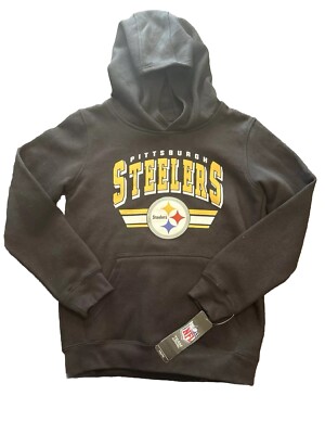 Pittsburgh Steelers NFL Team Apparel Youth Hoodie Black and