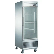 Brand new Dukers D28F-GS1 Bottom Mount Glass Single Door Reach-in Freezer