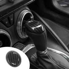 Gear Shift Knob Head Cover Trim for Chevrolet Camaro 2017-23 Carbon Fiber Look