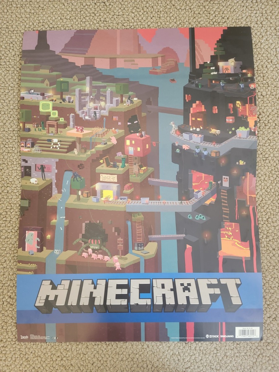 Rare Mojang Minecraft World Poster Of the Video Game 18