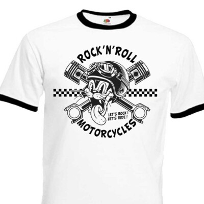 T-SHIRT - ROCK'N'ROLL MOTORCYCLES Biker Biker BSA Triumph Norton Moto Rockers