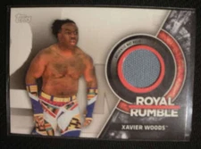 2018 Topps WWE Then Now Forever #MRRR-XW Xavier Woods Aut Canvas Mat Relic /299
