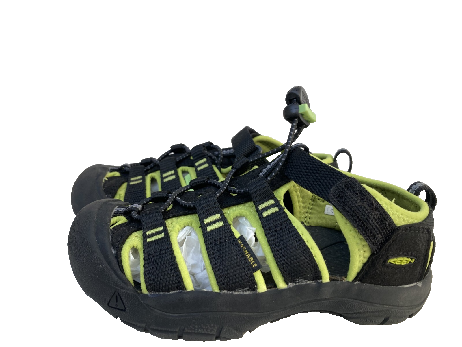 Keen sandalo acqua Newport H2 escursionismo nero verde fluo 1009942 Y 12 cinturino a levetta