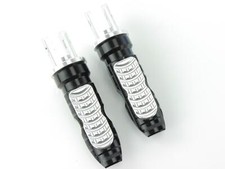 Racing  Fußrasten CNC schwarz silber, passend für Yamaha YZF-R6, RJ03, RJ05, RJ0