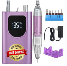 Maquina De u as Acrilicas Kit Taladro Lima Para Manicura Pedicura Gel Recargable