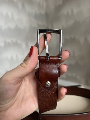 Valentino Sardella Womens Leather Belt VALENTINO SARDELLA Brown Leather Belt Made in Italy | eBay main image 2