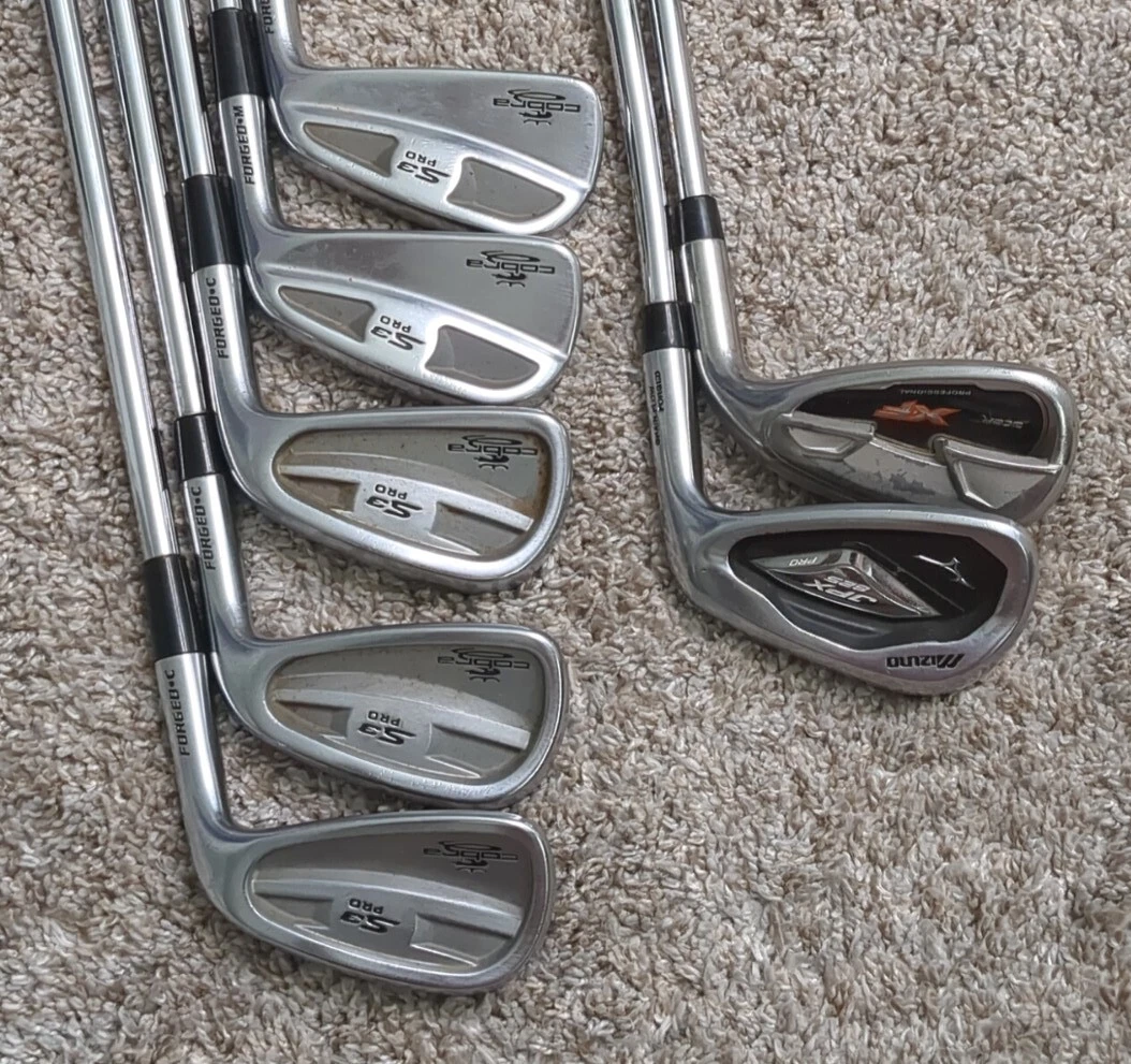Cobra S3 Pro Forged Iron Set 5 9 Mizuno JPX 825 Pro PW SW Steel Stiff Shaft