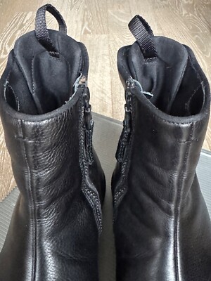 Prada Sport Lux Men's Black Leather Side-Zip Boots. Calzature Uomo