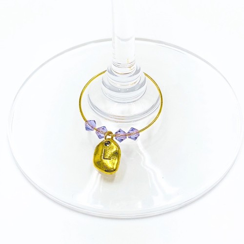 12X Letter Beads Wine Glass Ring Crystal Alphabet Charm Wine Glass Marker - 626 - Afbeelding 6 van 10