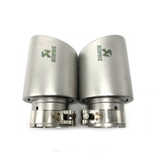 1pair Akrapovic Matt Stainless Steel Universal Exhaust Pipe Exhaust Tip Tailpipe