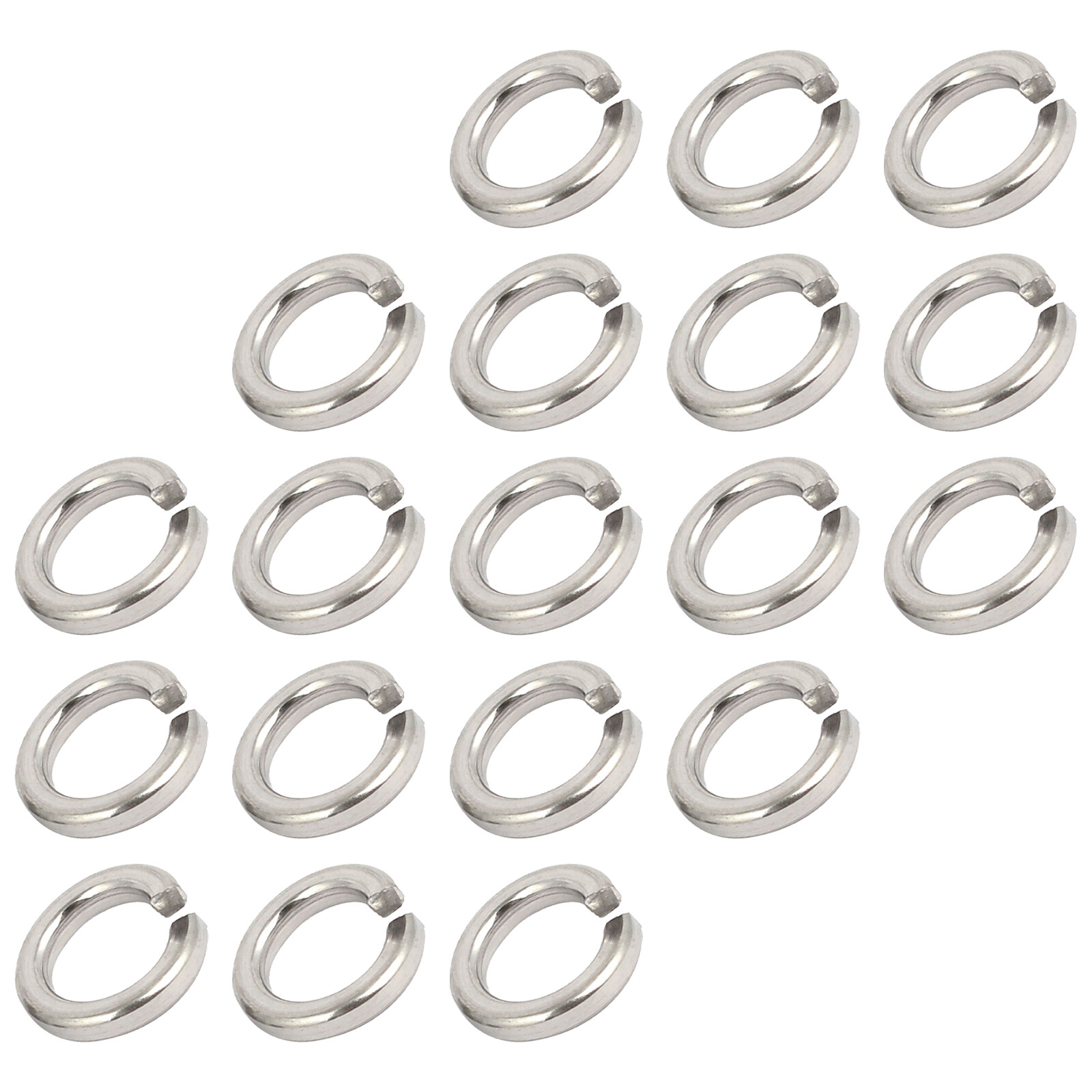50 x Split Lock Washer M6 304 Stainless Steel Spring Washer Elastic Gasket