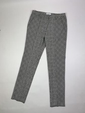 Versace Collection ladies check cotton wool dress pants trousers size 38 white