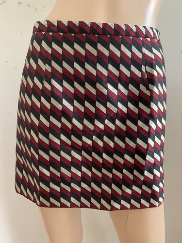 CHRISTOPHER KANE Red Black Gold Silk Mini Skirt UK 8 US 4 EU 36 S PERFECT RARE - Bild 2 von 18