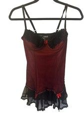 Vtg Fredericks Hollywood Longline Bustier Bra Size S Black Roses Goth Romantic
