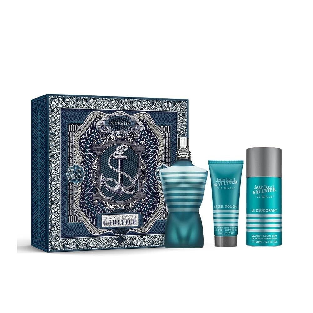 Jean Paul Gaultier, Le Male Gift Set for Men 4.2 oz EDT, Shower