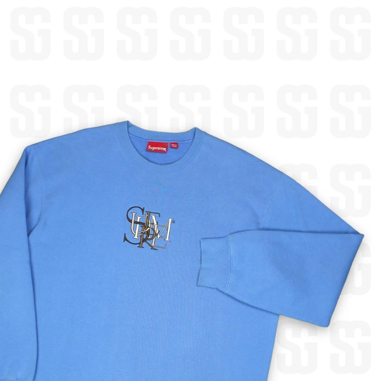 Sweat superposé Supreme taille X Large bleu