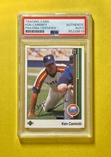 1989 UPPER DECK KEN CAMINITI PSA AUTHENTIC AUTOGRAPH #141 ASTROS