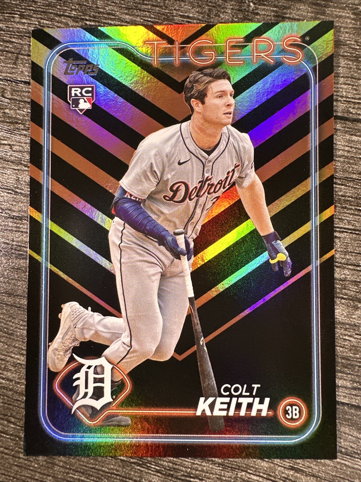 Colt Keith 2024 Topps Update Rookie Holiday Foil Black Orange Tigers US73