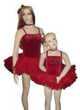 Lot of 5 Delicious Child Large Dance Costume Rhinestone Leotard, Tutu  Choker
