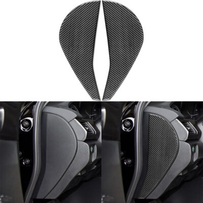 2Pcs Real Carbon Fiber Front Slot Cover Interior Trims Stickers For Accord 14-17