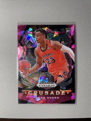 2020-21 Prizm Draft Picks Isaac Okoro Pink Cracked Ice Crusade #84 CLE Cavs RC
