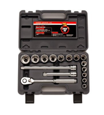 Cougar Pro Socket Wrench Set 1/2'' Drive SAE 16 Pieces A41