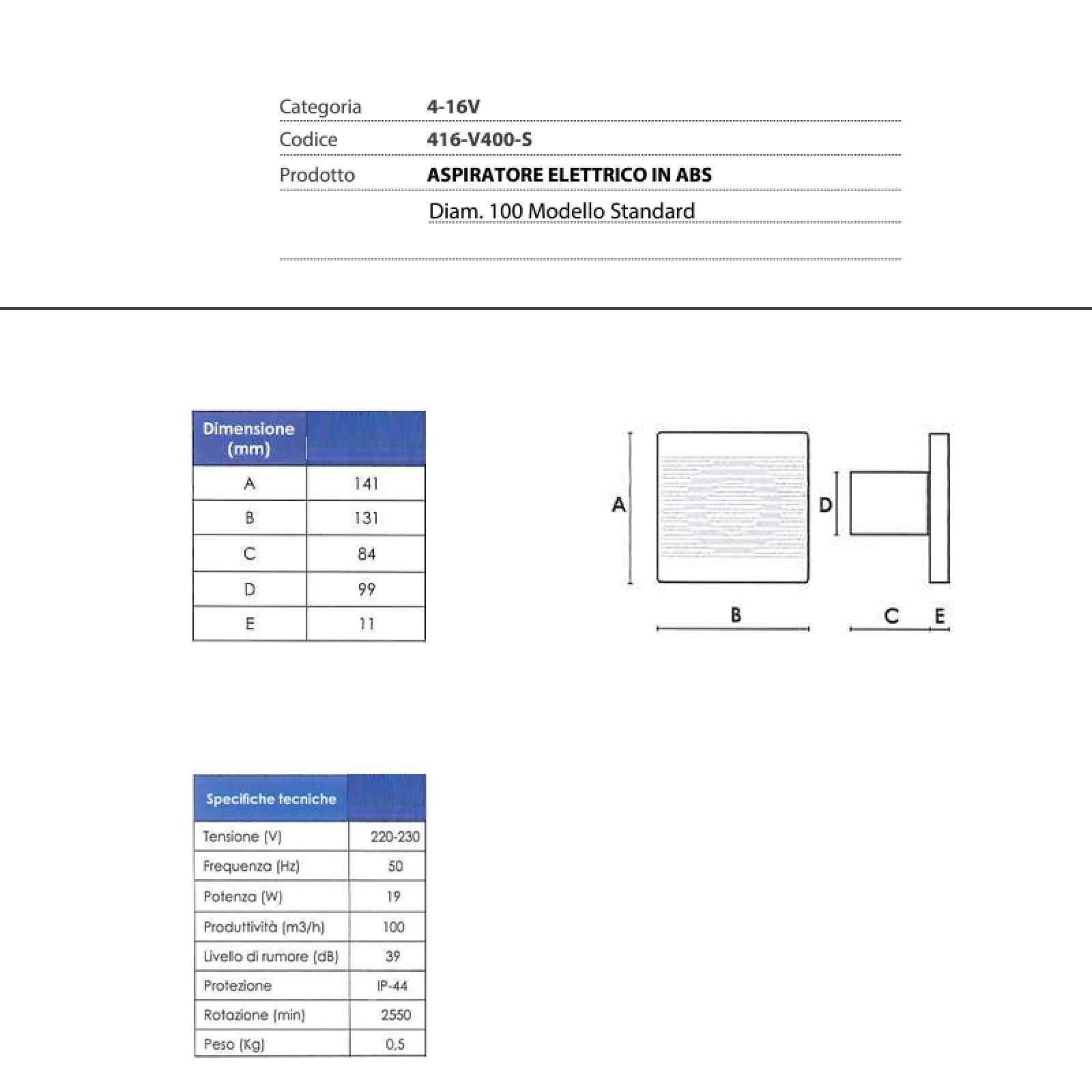 ASPIRATORE ELICOIDALE PUNTO, DA MURO E VETRO, 120 MM, CLIMATIZZAZIONE - Foto 13