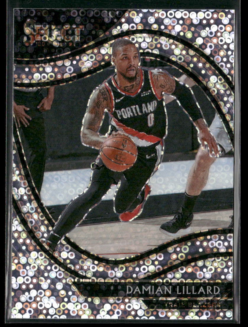2020-21 Panini Select Disco Prizm Courtside #248 Damian Lillard
