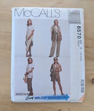 McCall's 6570 Women's Vest Top Skirt Pants Pattern Size 16-20 Uncut