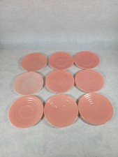 Set Of 9 Hazel Atlas Moderntone 5 1/2  Bread Plates Pastel Pink