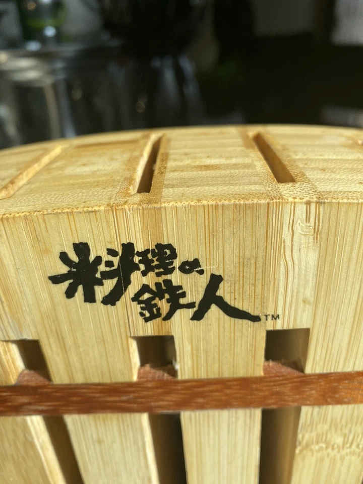 Железный шеф-повар бамбука дерева 5 слотов нож столовые приборы кухонные ножи хранения блок держатель - Изображение 4 из 4