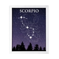 Designs ByLITA Scorpio Zodiac Sign Night Sky, Wall Print Art