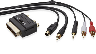 Belkin AV Kabel Scart Cinch Klinke Audio Video Adapter S-Video 10m Set 2ER PACK